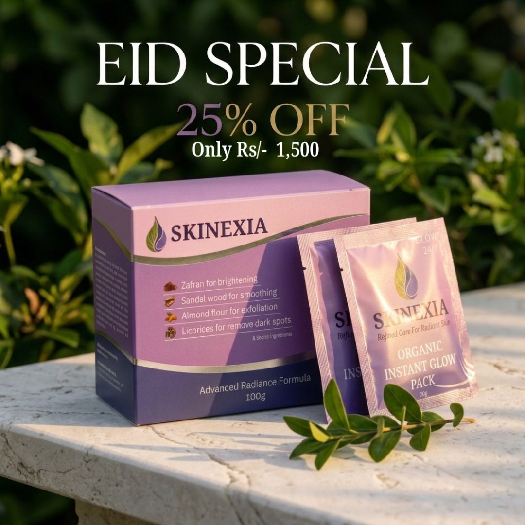 SKINEXIA Organic Instant Glow Brightening Pack - 10 Sachets