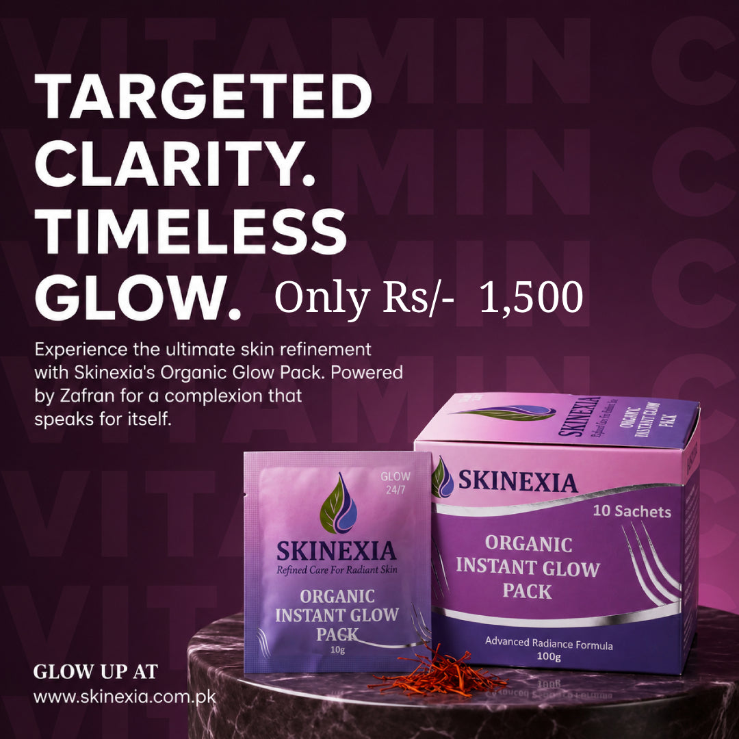 SKINEXIA Organic Instant Glow Brightening Pack - 10 Sachets