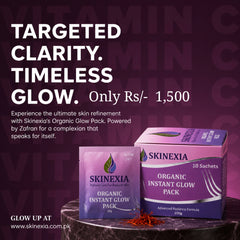 SKINEXIA Organic Instant Glow Brightening Pack - 10 Sachets