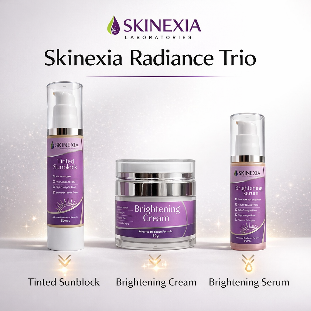 Skinexia Skincare Bundle | Sunblock + Brightening Cream + Serum