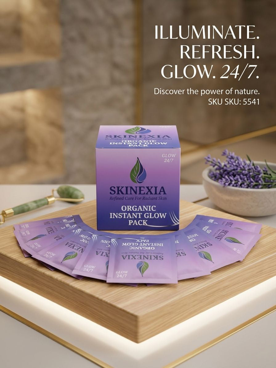 SKINEXIA Organic Instant Glow Brightening Pack - 10 Sachets
